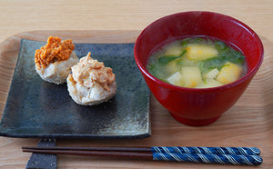 玄米餅　7日間チャレンジ～3日目～　ツナマヨ・肉みそと油揚げと水菜のお味噌汁